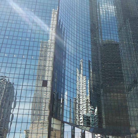 Downtown Chicago, on the river